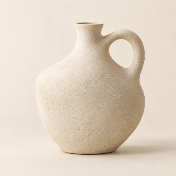 Forma Vase in ivory ceramic